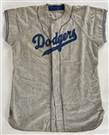 1954 Jim Hughes Brooklyn Dodgers Game Worn Road Jersey (MEARS LOA)