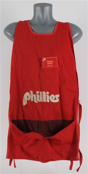 1970s Philadelphia Phillies Veterans Stadium Program Vendor Smock (MEARS LOA)