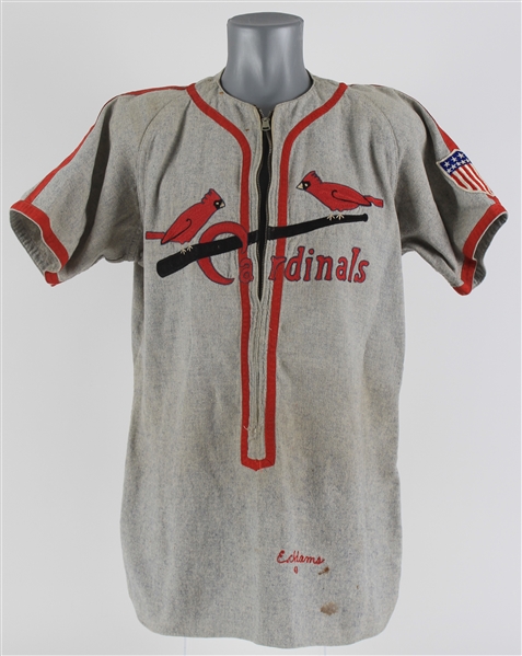 1943 Buster Adams St. Louis Cardinals Game Worn Road Jersey (MEARS LOA)
