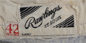 1943 Buster Adams St. Louis Cardinals Game Worn Road Jersey (MEARS LOA)