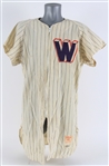 1956 Ed Fitzgerald Washington Nationals Game Worn Home Jersey (MEARS LOA)
