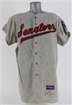 1961 Jim Lemon Washington Senators Salesman Sample Road Jersey (MEARS LOA)
