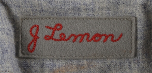 1961 Jim Lemon Washington Senators Salesman Sample Road Jersey (MEARS LOA)