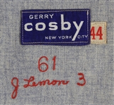 1961 Jim Lemon Washington Senators Salesman Sample Road Jersey (MEARS LOA)