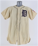 1942 Birdie Tebbetts Detroit Tigers Game Worn Home Jersey (MEARS LOA)