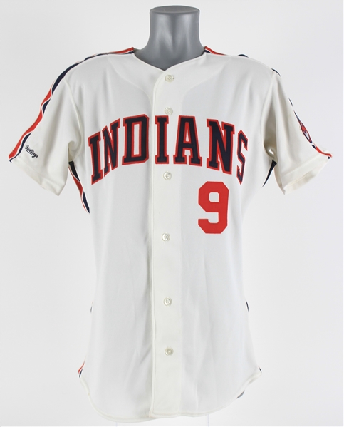 1991 Carlos Baerga Cleveland Indians Signed Game Worn Home Jersey (MEARS LOA/JSA)