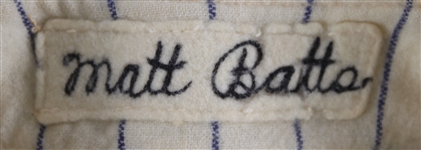 1954 Matt Batts Chicago White Sox Game Worn Home Jersey (MEARS LOA)