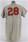 1951 Ted Wilks St. Louis Cardinals Game Worn Road Jersey (MEARS LOA) First Year Style with Yellow Bat