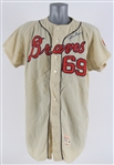 1966 Gene Oliver Atlanta Braves Signed Game Worn Home Jersey (MEARS LOA/JSA) First Season in Atlanta