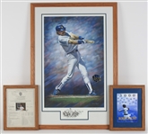 1992 Robin Yount Milwaukee Brewers 3,000 Hits Signed 26x38 Framed Print (Lot of 3)(JSA)