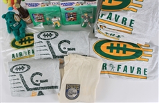 1990s Brett Favre Green Bay Packers Starting Line-Up Figures, T-Shirts & more (Lot of 40+)