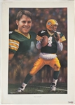 1995 Brett Favre Green Bay Packers Signed "Heart of Gold" 21x30 Print 