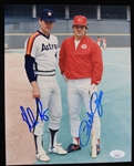 1984-86 Nolan Ryan Houston Astros and Pete Rose Cincinnati Reds Autographed 8"x10" Color Photo *JSA*