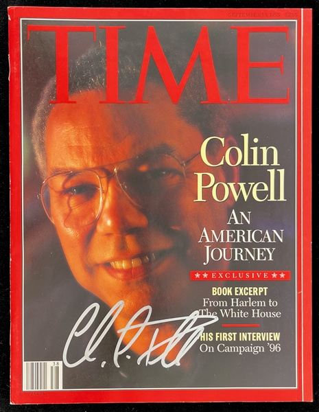 1995 Colin Powell Autographed Time Magazine (JSA)
