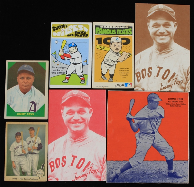 1935-1980 Jimmy Foxx Philadelphia Athleltics and Boston Red Sox Memorabilia (Lot of 7)