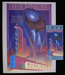 1983 Super Bowl XVII Washington Redskins vs Miami Dolphins Ticket Stub and Gameday Program (Lot of 2)