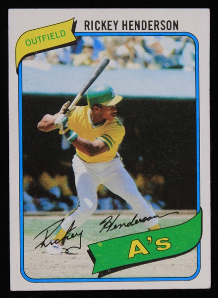 1980 Rickey Henderson Oakland Athletics Topps Trading Card #482