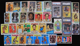 1969-2022 LeBron James and Magic Johnson Los Angeles Lakers Michael Jordan Chicago Bulls and More Basketball Trading Cards (Lot of 48)