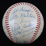 1952 Stan Musial Enos Slaughter and More St. Louis Cardinals Signed Giles Spaulding ONLB (JSA)