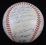 1952 Stan Musial Enos Slaughter and More St. Louis Cardinals Signed Giles Spaulding ONLB (JSA)