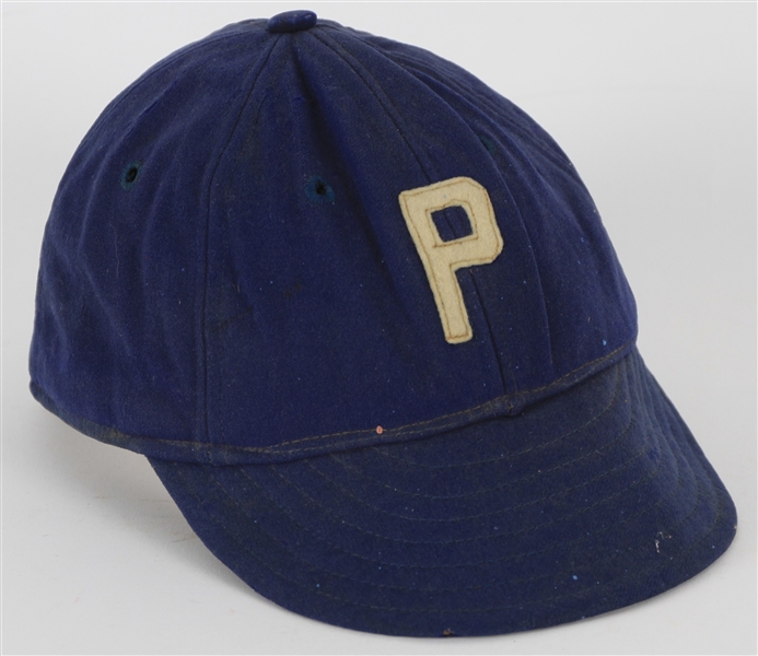 1938-45 Game Worn "P" Baseball Cap (MEARS LOA) 