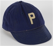 1938-45 Game Worn "P" Baseball Cap (MEARS LOA) 