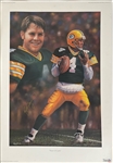 1995 Brett Favre Green Bay Packers Signed "Heart of Gold" 21x30 Print