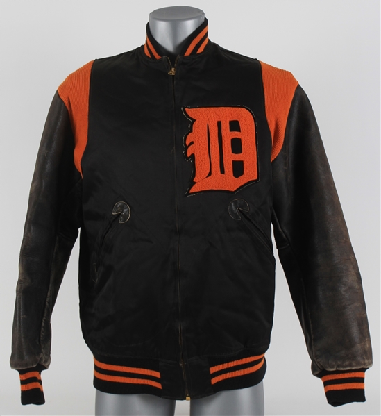1943-46 Paul Richards Detroit Tigers Fur Lined Team Warm Up Jacket (MEARS LOA)