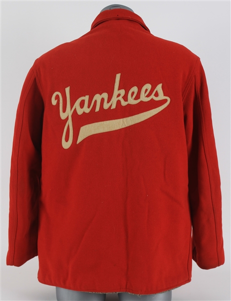 1960s New York Yankees Yankee Stadium Quilted Red Wool Ushers Jacket (MEARS LOA)