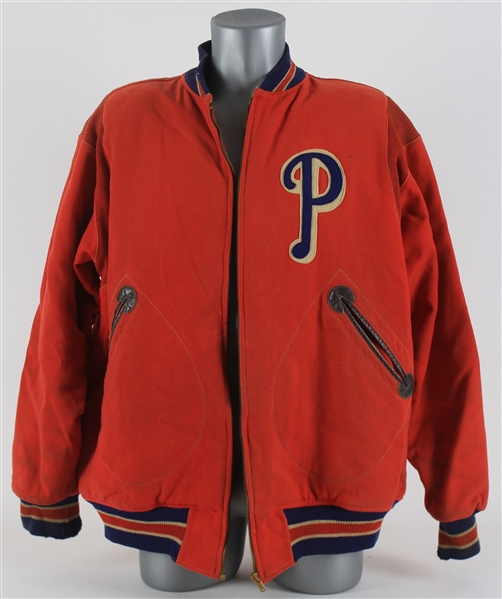 1947-50 Philadelphia Phillies Fur Lined Team Warm Up Jacket (MEARS LOA)