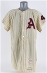 1961 Ed Fitzgerald / Charlie Shoemaker Kansas City Athletics Game Worn Home Jersey (MEARS LOA)