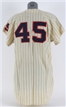 1961 Ed Fitzgerald / Charlie Shoemaker Kansas City Athletics Game Worn Home Jersey (MEARS LOA)