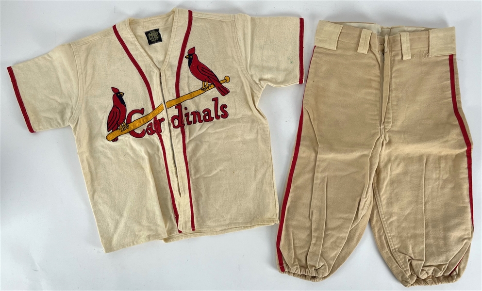 1960s St. Louis Cardinals Flannel Youth Baseball Uniform