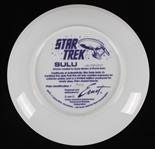 1986 George Takei Star Trek Signed 8.5 Ernst Commemorative Plate (JSA)