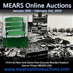 1910s-63 New York Giants Polo Grounds Wooden Stadium Seat w/ Photo (MEARS LOA)