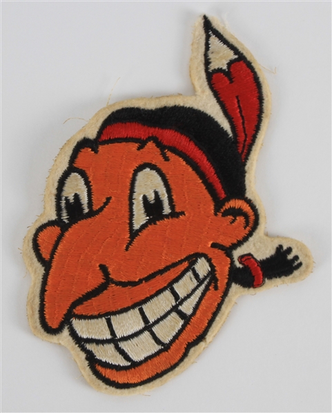 1947-50 Cleveland Indians Chief Wahoo Uniform Patch (MEARS LOA)
