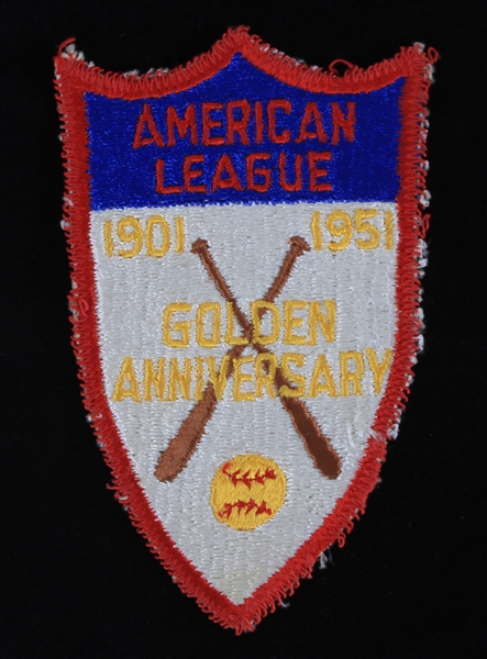 1951 American League Golden Anniversary 1901-1951 Uniform Patch (MEARS LOA)