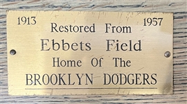 1913-57 Brooklyn Dodgers Ebbets Field Wooden Stadium Seats - Lot of 2 (MEARS LOA)
