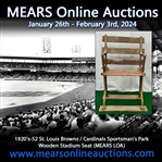 1920s-52 St. Louis Browns / Cardinals Sportsmans Park Wooden Stadium Seat (MEARS LOA)