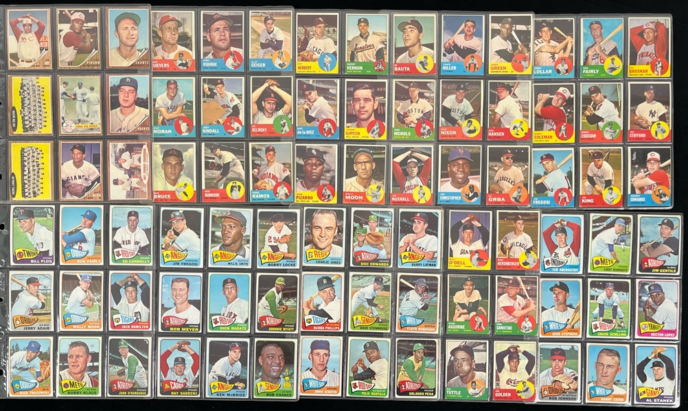 1950s-70s Baseball Trading Cards - Lot of 210 w/ Elston Howard, Bert Campaneris, Orlando Cepeda, Jim Hunter, Joe Niekro & More 