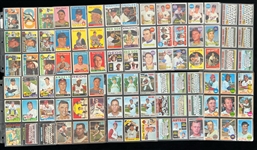 1950's-70's Baseball Trading Cards - Lot of 210 w/ Elston Howard, Bert Campaneris, Orlando Cepeda, Jim Hunter, Joe Niekro & More 
