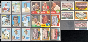 1950's-70's Baseball Trading Cards - Lot of 210 w/ Elston Howard, Bert Campaneris, Orlando Cepeda, Jim Hunter, Joe Niekro & More 