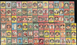 1950s Baseball Trading Cards - Lot of 200 w/ Red Schoendienst, Warren Spahn, Clete Boyer, Whammy Douglas, Bobby Thomson, Coot Veal & More
