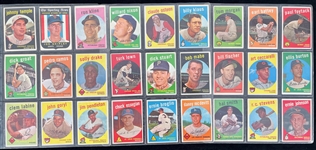 1950's Baseball Trading Cards - Lot of 200 w/ Red Schoendienst, Warren Spahn, Clete Boyer, Whammy Douglas, Bobby Thomson, Coot Veal & More