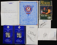 1990s Sports Publications & Signed Items - Lot of 8 w/ Ray Nitschke, Johnny Unitas, Chuck Noll, Oscar Robertson, Herb Adderley & More