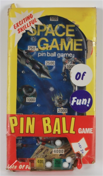 1960s Space Game Pinball Game w/ Original Box