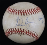 1990 Nolan Ryan Texas Rangers Signed Game Used OAL Brown Baseball w/ 300th Win Notation (MEARS LOA & PSA/DNA) *Full JSA Letter*