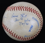 1990 Nolan Ryan Texas Rangers Signed Game Used OAL Brown Baseball w/ 300th Win Notation (MEARS LOA & PSA/DNA) *Full JSA Letter*