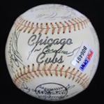 1975 Chicago Cubs Team Signed Baseball w/ 25 Signatures Including Pete LaCock, Steve Stone, Bill Madlock, Don Kessinger & More (PSA/DNA NM+ 7.5)