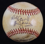 1979 Brooks Robinson Harry Caray Ed Sprague Multi Signed ONL Feeney Baseball (JSA)